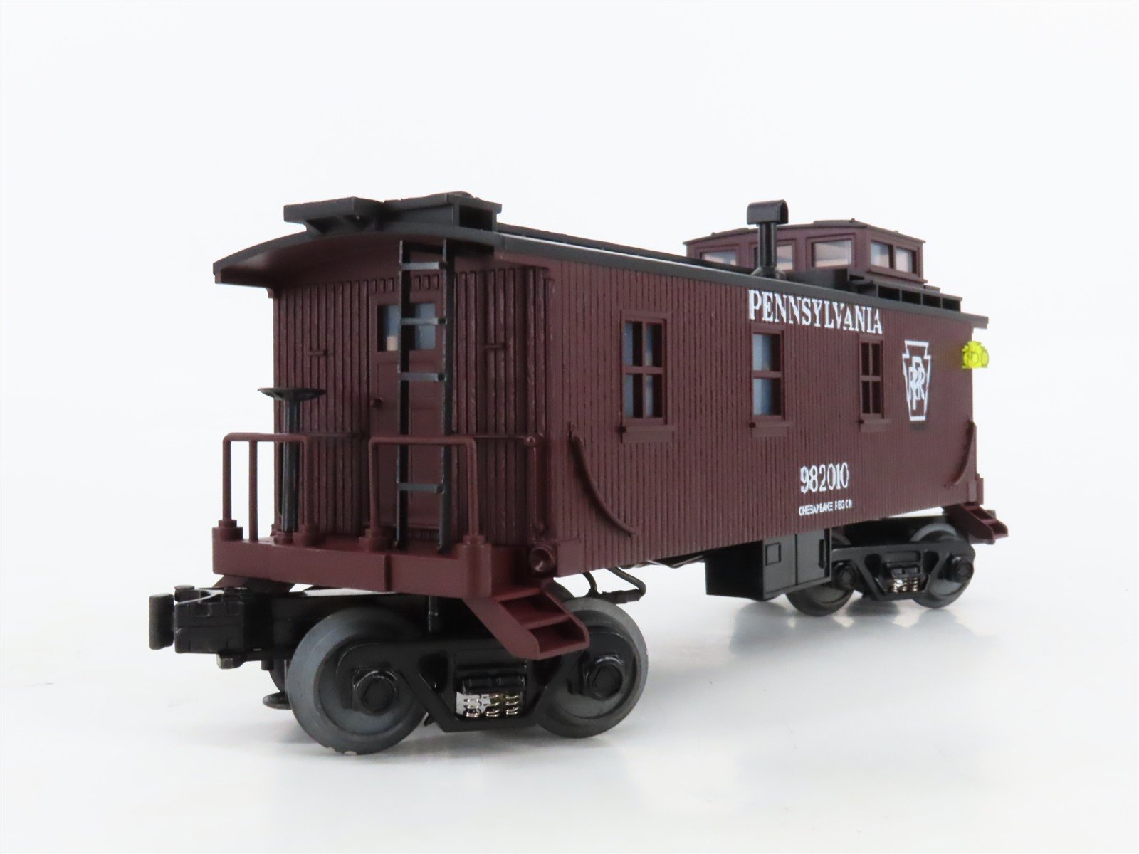 O27 3-Rail MTH RailKing Rugged Rails 33-7801 PRR Offset Cupola Caboose #982010