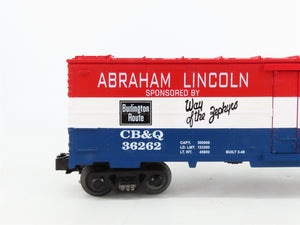 O27 3-Rail MTH RailKing 30-7834 CB&Q Abraham Lincoln Friendship Train Reefer