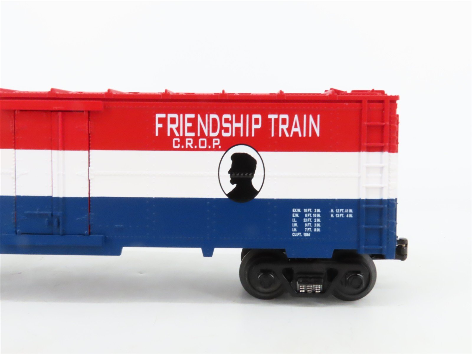 O27 3-Rail MTH RailKing 30-7834 CB&Q Abraham Lincoln Friendship Train Reefer
