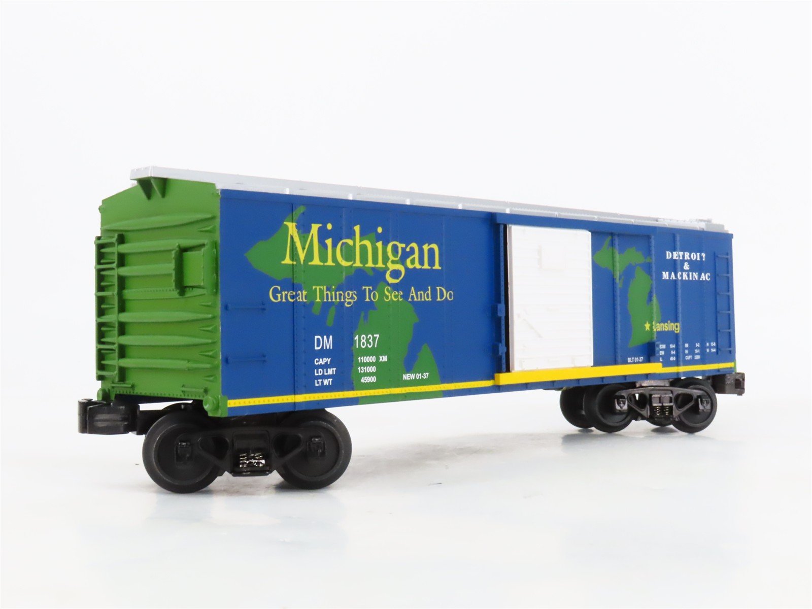 O27 Gauge 3-Rail MTH RailKing 30-74249 DM Detroit & Mackinac 40' Box Car #1837