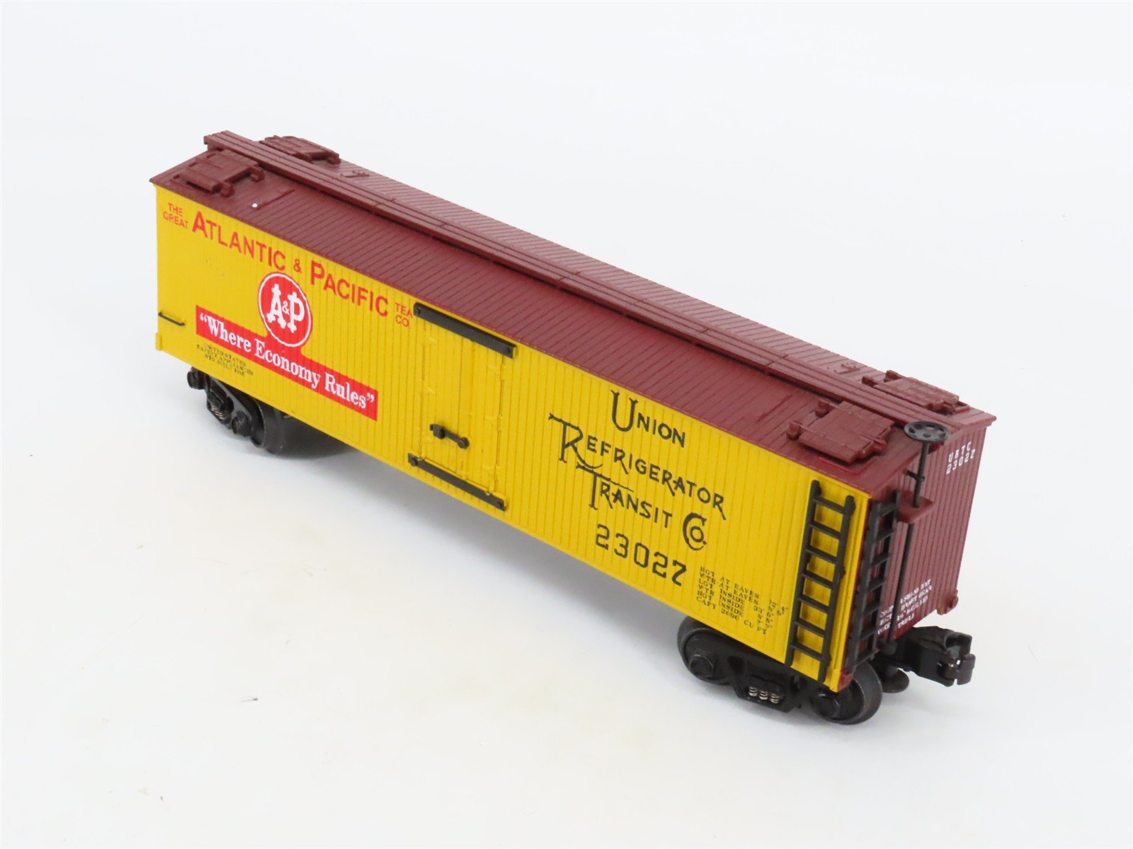 O27 3-Rail MTH RailKing 30-8606 URTC A&P Atlantic & Pacific Wood Reefer #23027