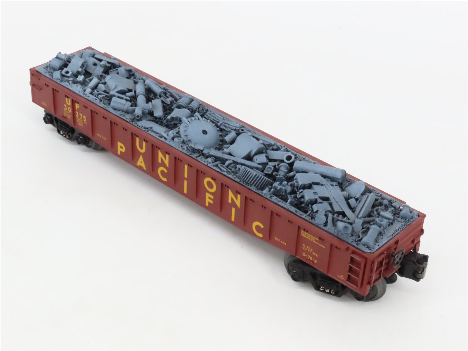O27 3-Rail MTH RailKing 30-8201 UP Union Pacific Gondola #30275 w/ Junk Load
