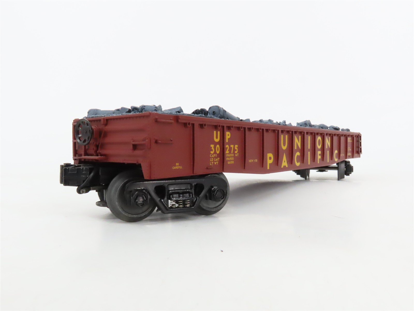 O27 3-Rail MTH RailKing 30-8201 UP Union Pacific Gondola #30275 w/ Junk Load