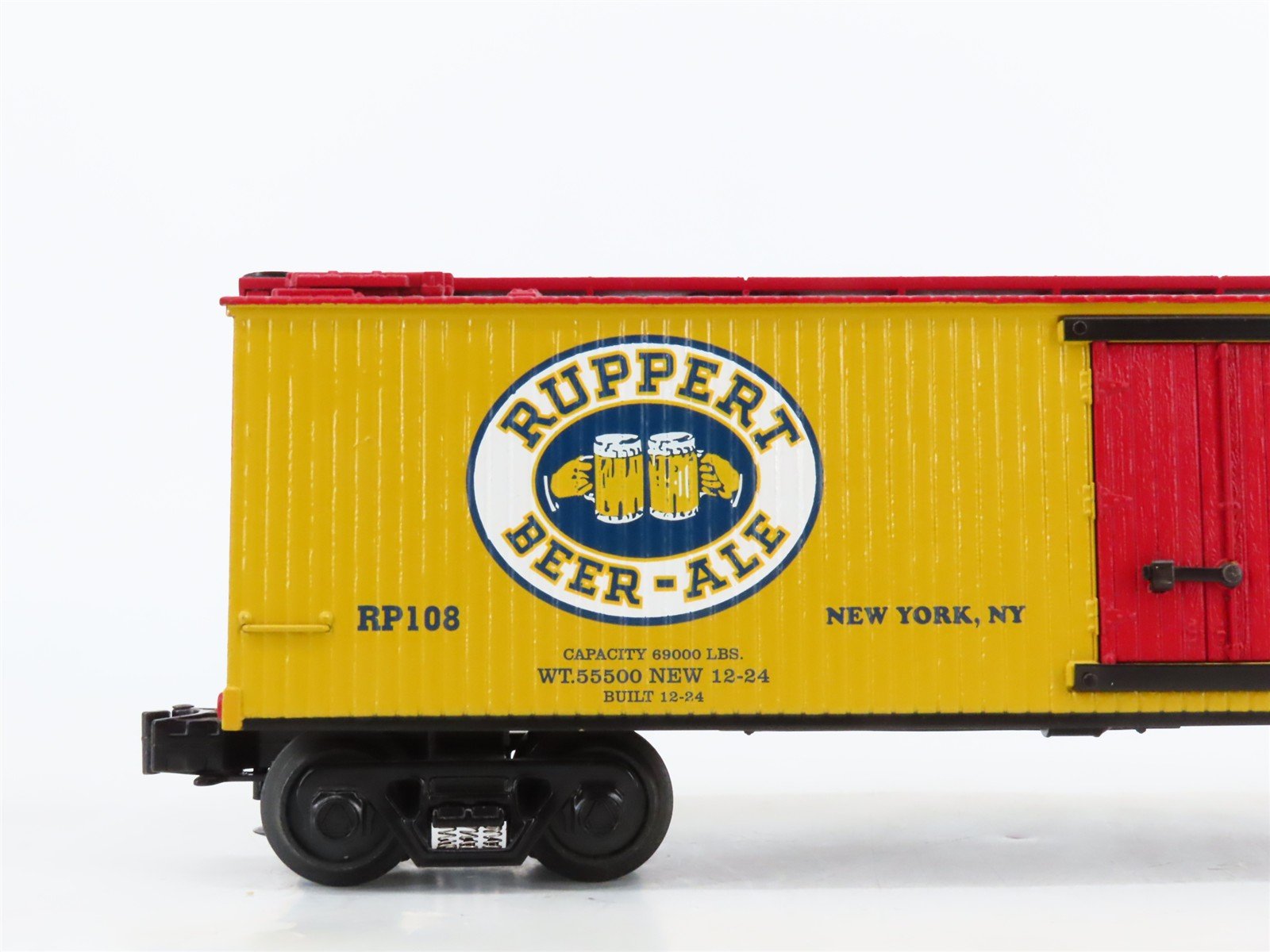 O27 Gauge 3-Rail MTH RailKing 30-8626 Ruppert Knickerbocker Beer Reefer #RP108