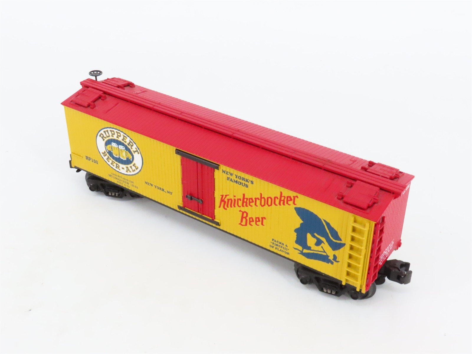 O27 Gauge 3-Rail MTH RailKing 30-8626 Ruppert Knickerbocker Beer Reefer #RP108