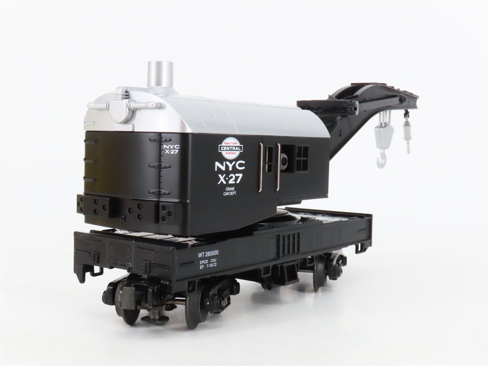 O27 3-Rail MTH RailKing 30-7910 NYC New York Central Operating Crane Car #X-27