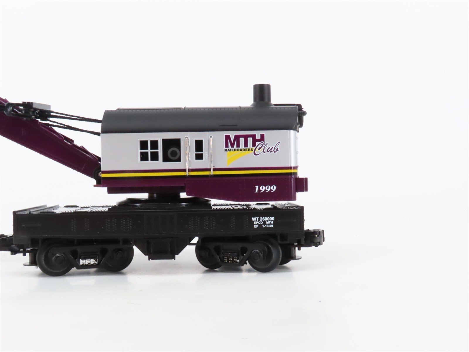 O27 3-Rail MTH RailKing 30-7928 MTHRRC Club Operating Crane Car #1999