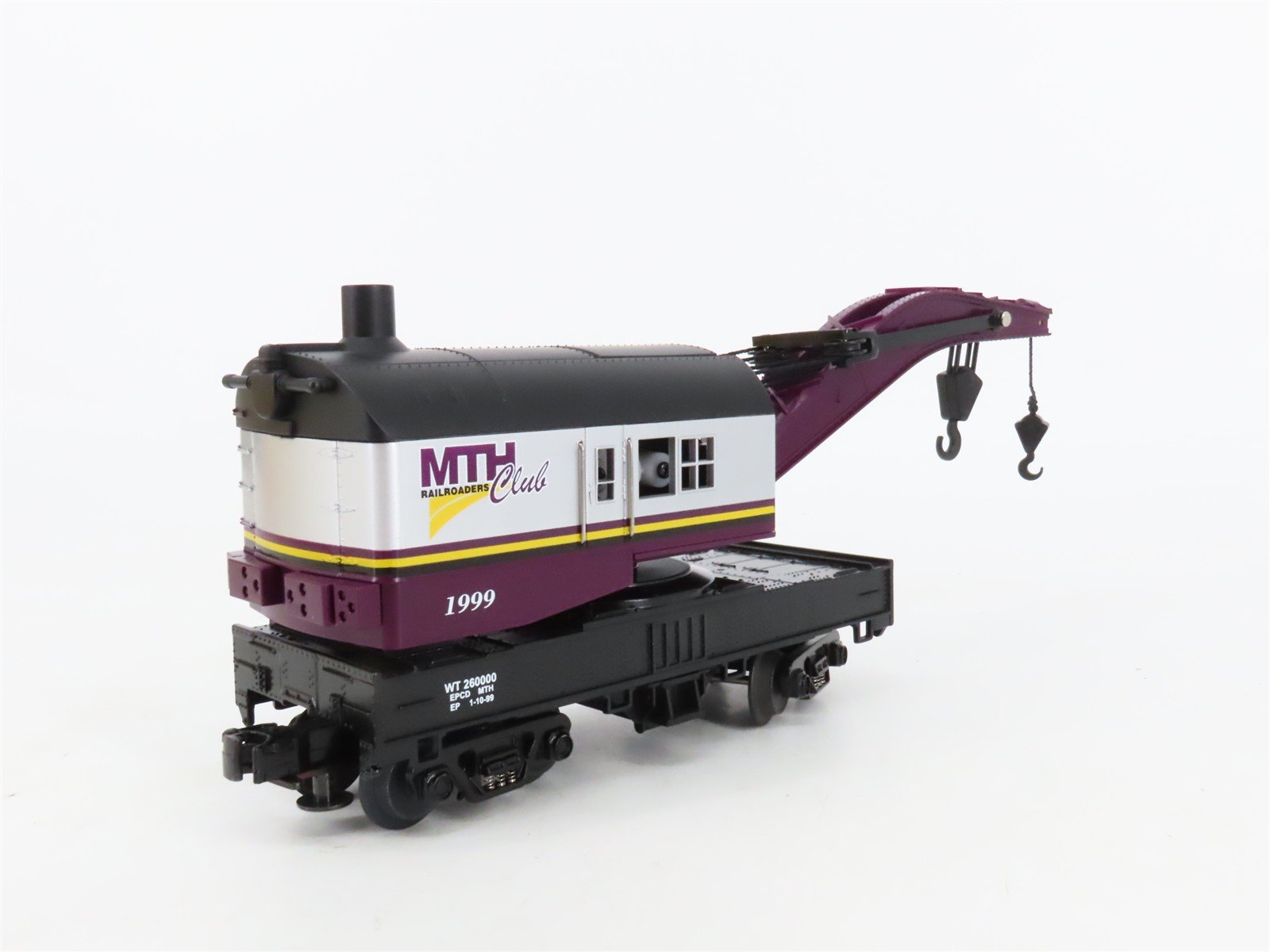 O27 3-Rail MTH RailKing 30-7928 MTHRRC Club Operating Crane Car #1999