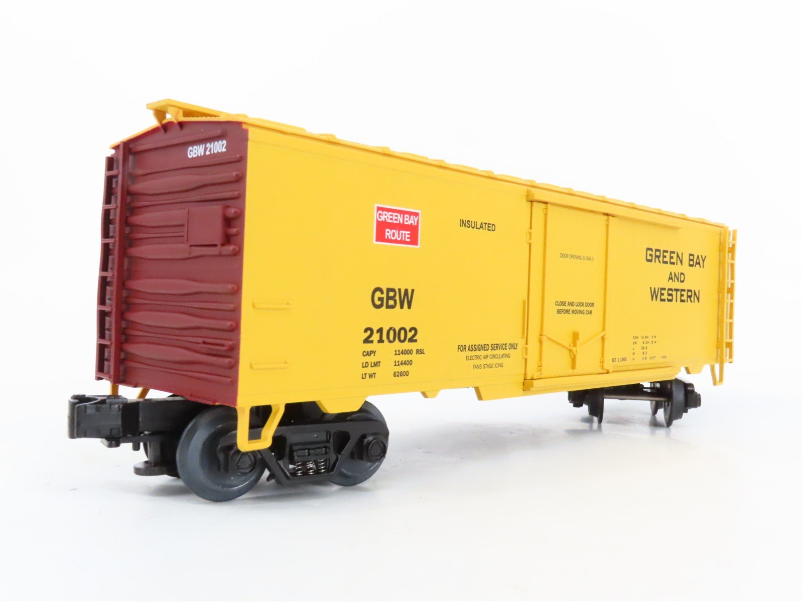 O Gauge 3-Rail MTH 20-94006 GBW Green Bay Route Steel Reefer #21002
