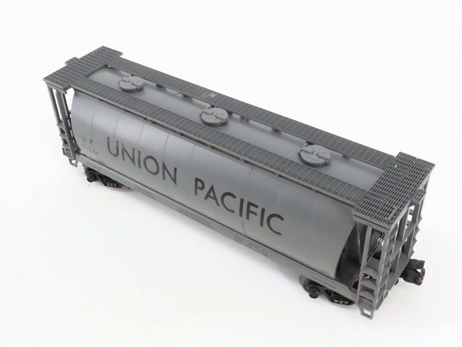 O Gauge 3-Rail MTH 20-97417 UP Union Pacific 3-Bay Cylindrical Hopper #21244