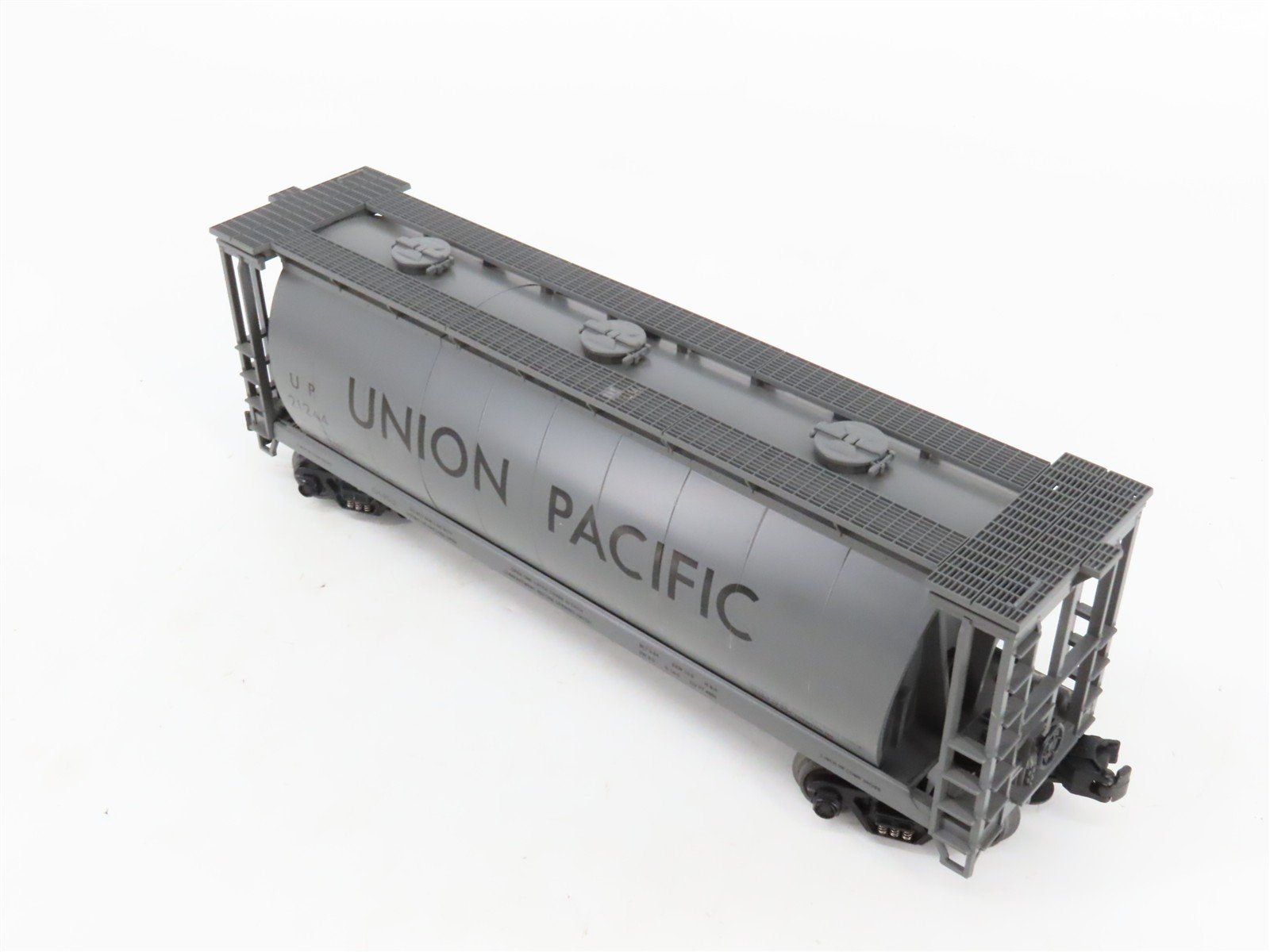 O Gauge 3-Rail MTH 20-97417 UP Union Pacific 3-Bay Cylindrical Hopper #21244