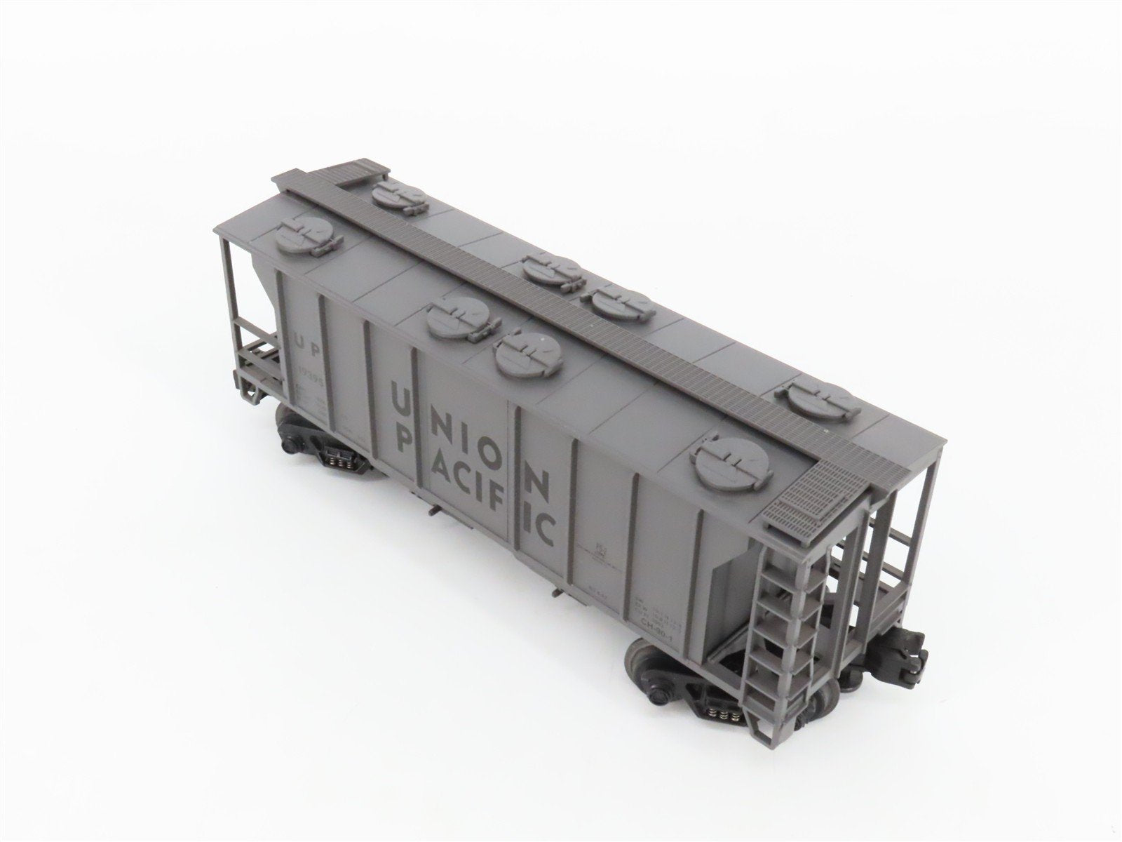 O Gauge 3-Rail MTH 20-97101L UP Union Pacific 2-Bay Covered Hopper #19395