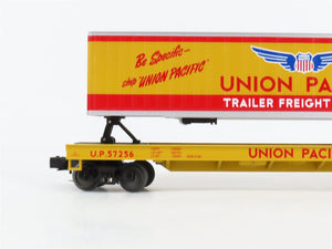 O Gauge 3-Rail MTH 20-98171 UP Union Pacific TOFC Flat Car #57256 w/ 48' Trailer