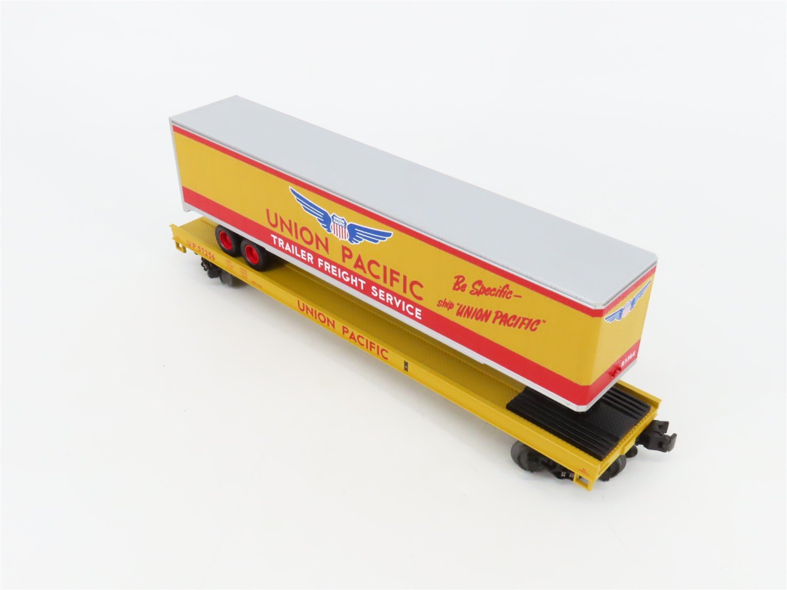 O Gauge 3-Rail MTH 20-98171 UP Union Pacific TOFC Flat Car #57256 w/ 48' Trailer