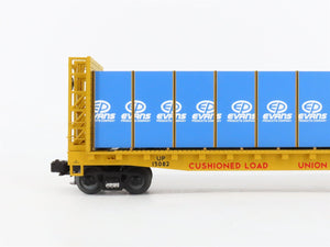 O Gauge 3-Rail MTH 20-98133 UP Union Pacific Bulkhead Flat Car #15082 w/ Load
