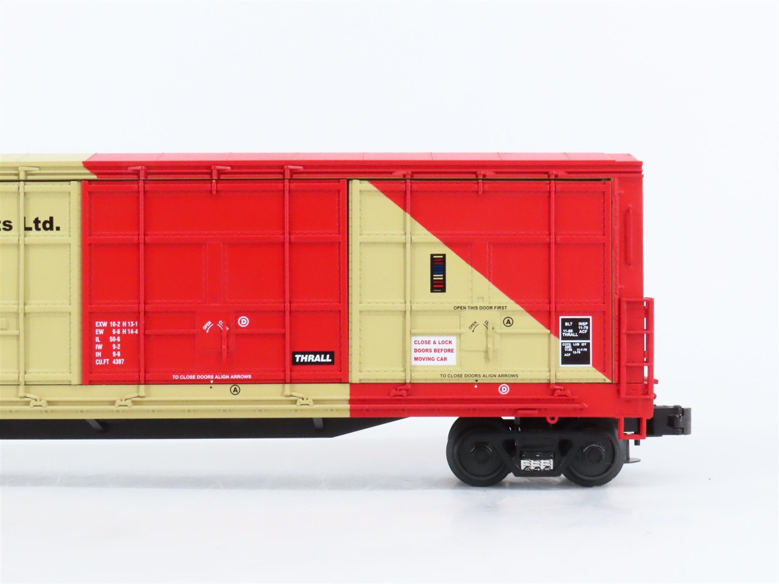 O Gauge 3-Rail MTH 20-93067 TCAX Canfor 55' Thrall All-Door Box Car #20254
