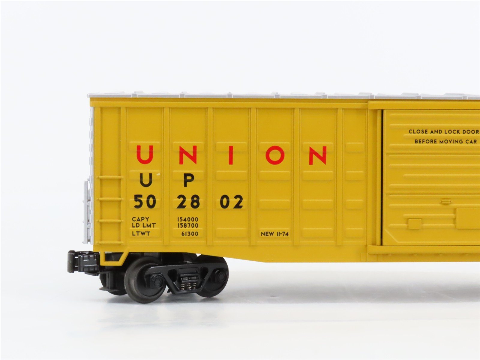O Gauge 3-Rail MTH 20-93080 UP Union Pacific 50' Waffle Side Box Car #502802