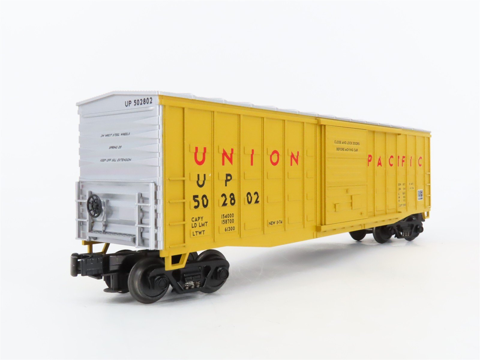 O Gauge 3-Rail MTH 20-93080 UP Union Pacific 50' Waffle Side Box Car #502802