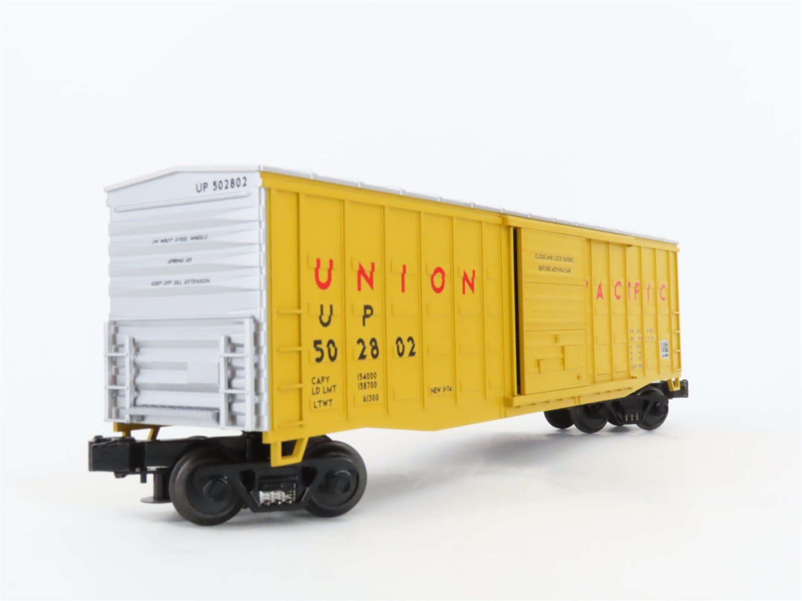 O Gauge 3-Rail MTH 20-93080 UP Union Pacific 50' Waffle Side Box Car #502802