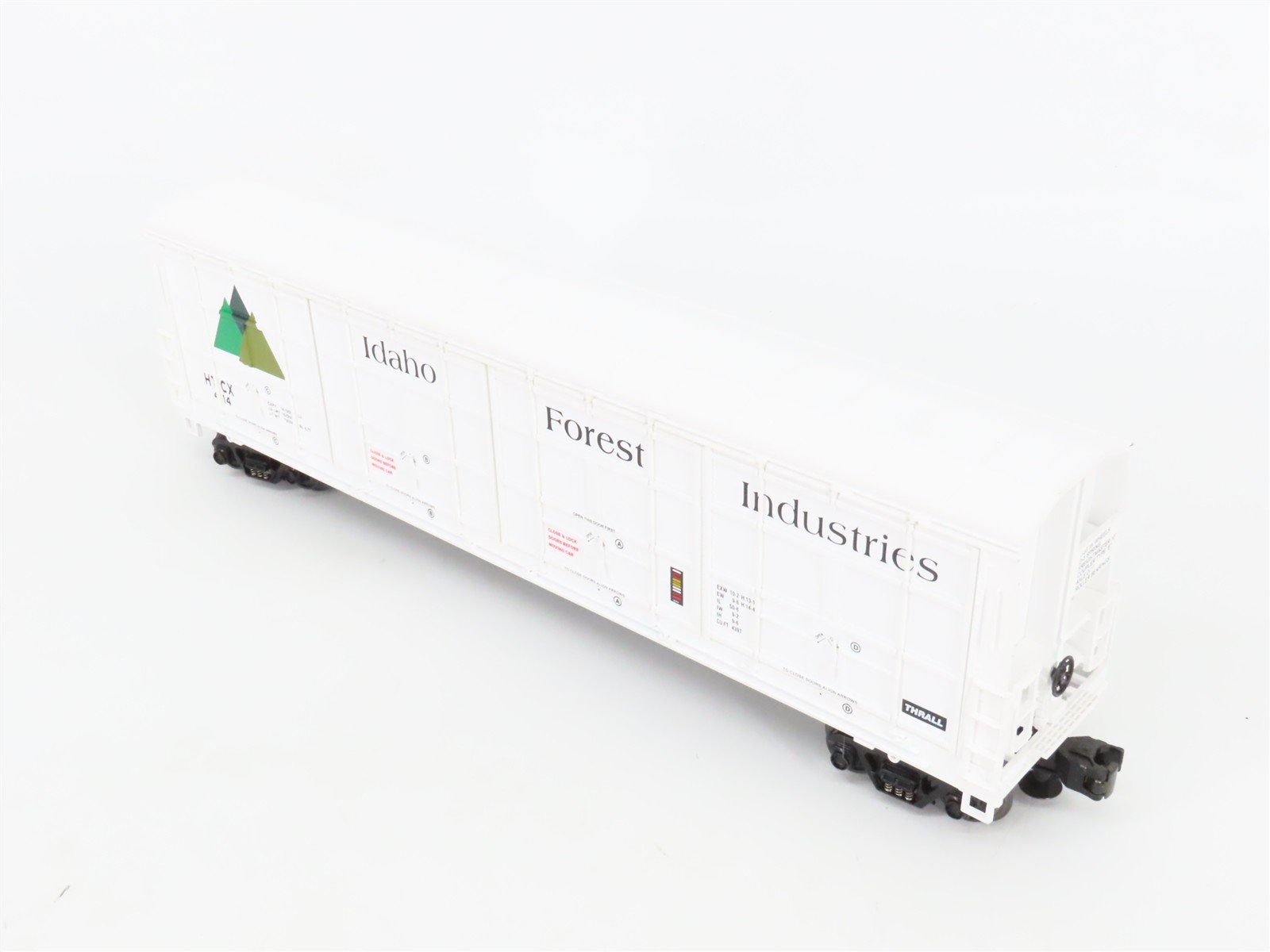 O Gauge 3-Rail MTH 20-93116 HTCX Idaho Forest 55' Thrall All-Door Box Car #414
