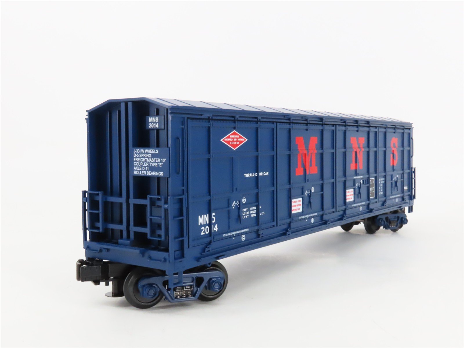 O Gauge 3-Rail MTH 20-93117 MNS 55' Thrall All-Door Box Car #2014