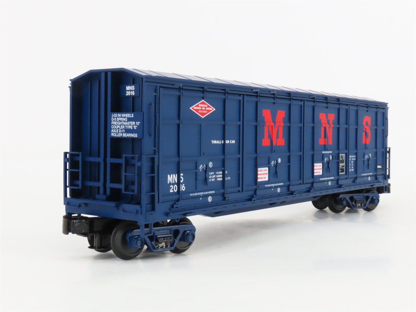 O Gauge 3-Rail MTH 20-93117 MNS 55' Thrall All-Door Box Car #2016