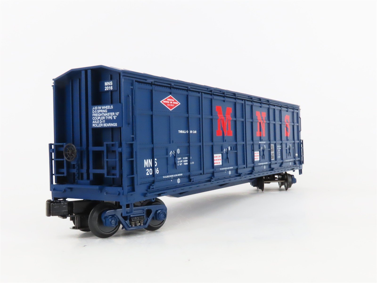 O Gauge 3-Rail MTH 20-93117 MNS 55' Thrall All-Door Box Car #2016