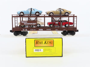 O27 3-Rail MTH RailKing 30-7638 Auto Carrier 6770 w/Ertl '67 Firebird & '70 Nova