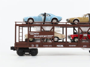 O27 3-Rail MTH RailKing 30-7638 Auto Carrier 6770 w/Ertl '67 Firebird & '70 Nova
