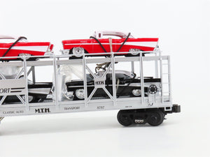 O27 Gauge 3-Rail MTH RailKing 30-7656 Auto Carrier #5757 w/Ertl '57 Chevys