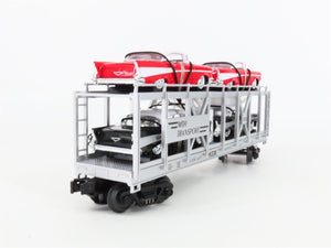 O27 Gauge 3-Rail MTH RailKing 30-7656 Auto Carrier #5757 w/Ertl '57 Chevys
