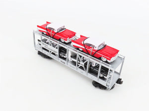 O27 Gauge 3-Rail MTH RailKing 30-7656 Auto Carrier #5757 w/Ertl '57 Chevys