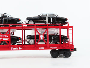 O27 3-Rail MTH RailKing 30-7659 ATSF Auto Carrier #11070 w/ Ertl '52 Cadillacs
