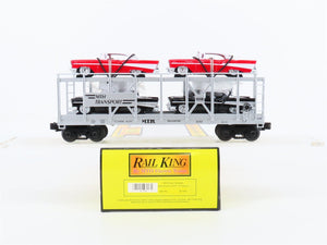O27 Gauge 3-Rail MTH RailKing 30-7656 Auto Carrier #5757 w/Ertl '57 Chevys