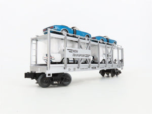 O27 3-Rail MTH RailKing 30-7666 Auto Carrier #5757 w/ Ertl '67 Camaro & Shelby