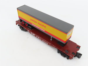 O27 Gauge 3-Rail MTH RailKing 30-7632 UP TOFC Flat Car #53007 w/ Trailer