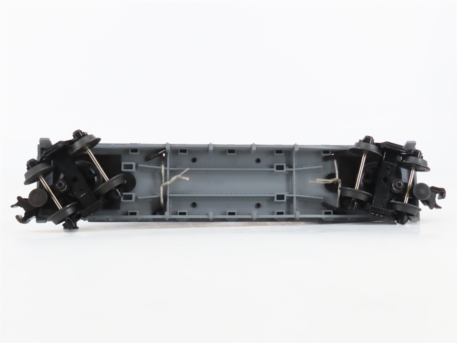 O27 Gauge 3-Rail MTH RailKing 30-7647 Flat Car #1950 w/ Ertl '50 Panel Vans