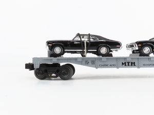 O27 Gauge 3-Rail MTH RailKing 30-7661 Flat Car #1970 w/ Ertl '70 Chevy Novas