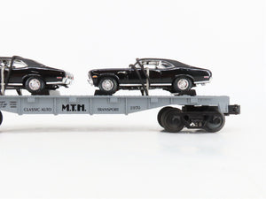 O27 Gauge 3-Rail MTH RailKing 30-7661 Flat Car #1970 w/ Ertl '70 Chevy Novas
