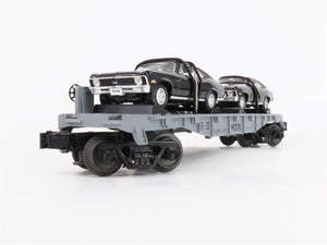 O27 Gauge 3-Rail MTH RailKing 30-7661 Flat Car #1970 w/ Ertl '70 Chevy Novas