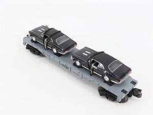 O27 Gauge 3-Rail MTH RailKing 30-7661 Flat Car #1970 w/ Ertl '70 Chevy Novas