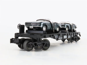 O27 Gauge 3-Rail MTH RailKing 30-7670 Flat Car #1967 w/ Ertl '67 Camaros