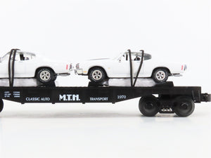 O27 Gauge 3-Rail MTH RailKing 30-7680 Flat Car #1970 w/ Ertl '70 Chevelles