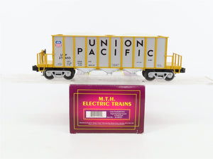 O Gauge 3-Rail MTH 20-98323 UP 3-Bay Rapid Discharge Hopper #27653 w/ Rock Load