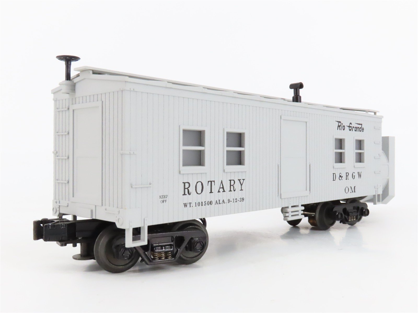 O27 Gauge 3-Rail MTH RailKing 30-2123 D&RGW Operating Rotary Snow Plow No#