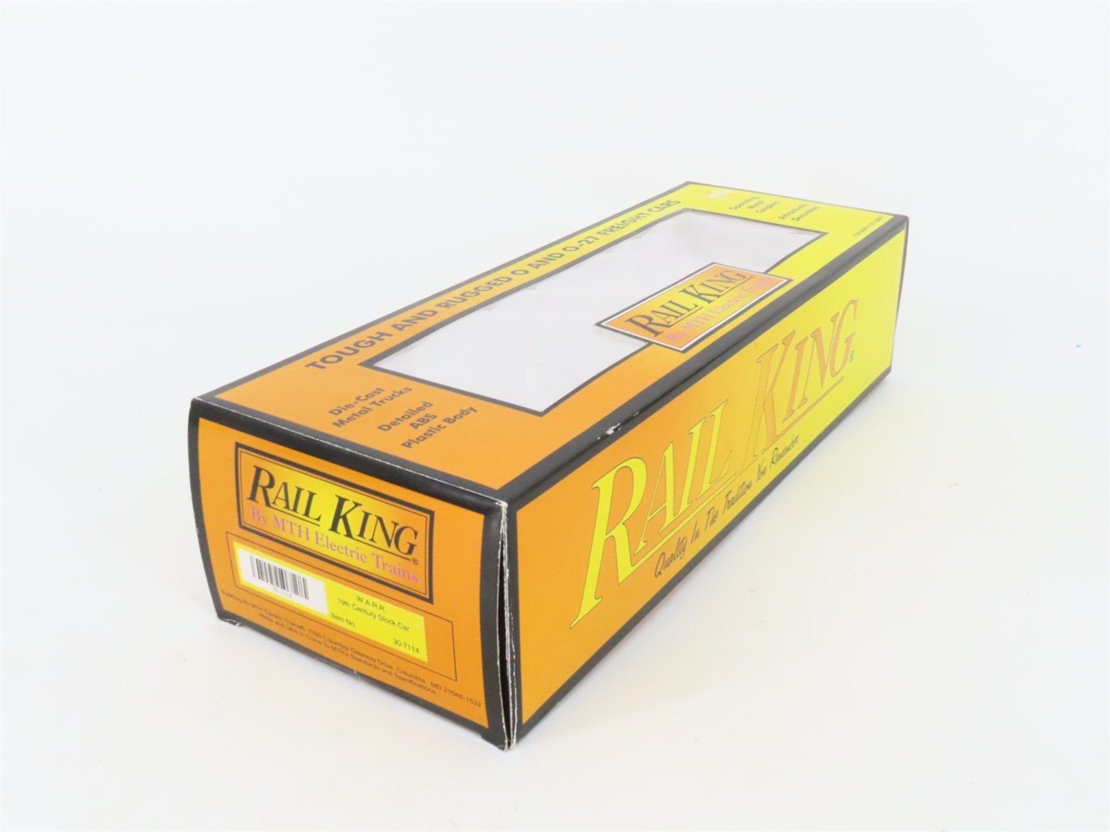 O27 Gauge 3-Rail MTH RailKing 30-7114 W&ARR 19th Century Stock Car #1270