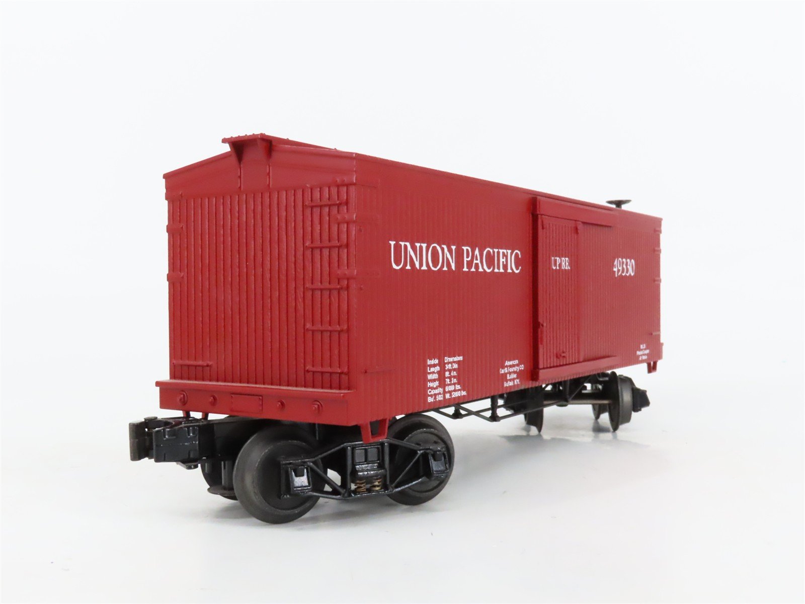 O27 3-Rail MTH RailKing 30-7497 UP Union Pacific 34' 19th Century Box Car #49330