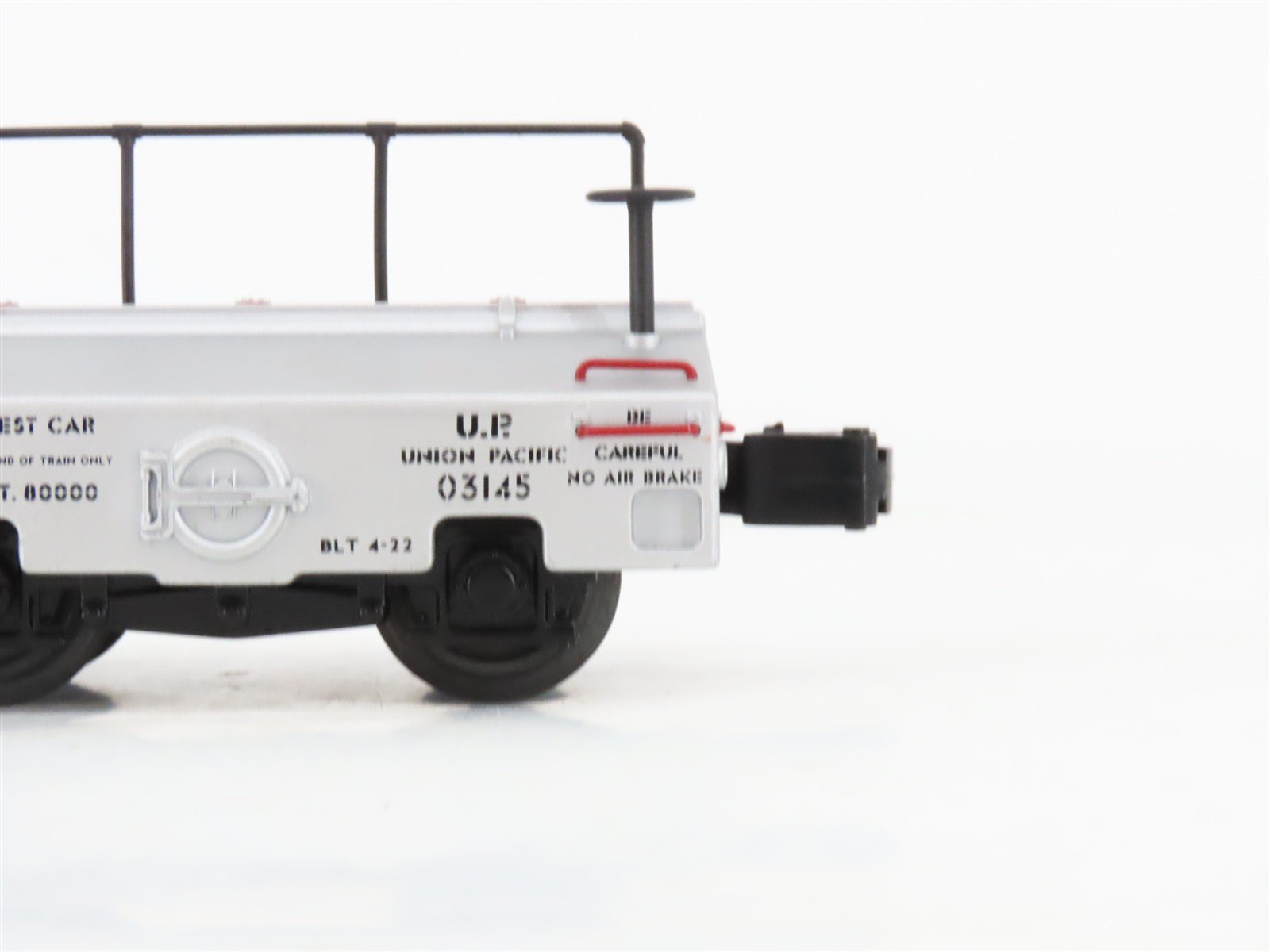 O Gauge 3-Rail MTH Die-Cast 20-98215 UP Union Pacific Scale Test Car #03145