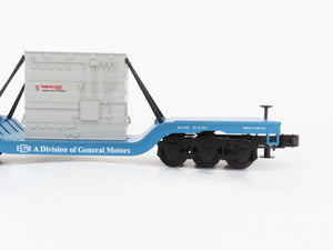 O27 3-Rail MTH RailKing 30-7012E EMDX Depressed Center Flat Car #106 w/ Load