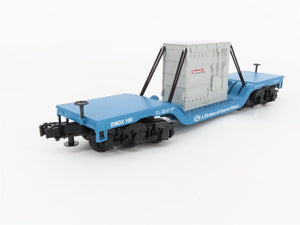 O27 3-Rail MTH RailKing 30-7012E EMDX Depressed Center Flat Car #106 w/ Load